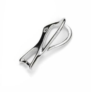 Krawat podwieszany do kryształów - zaciskany*srebro AG 925*KRP 4 7,5x15,5 mm