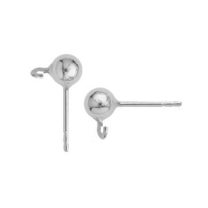 Kolczyk sztyft z kulką i kółkiem otwartym do podwieszania*srebro AG 925*CON 1H STP 5x10 mm