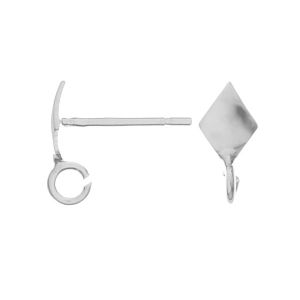 Kolczyk sztyft z blaszką i kółkiem do podwieszania*srebro AG 925*SZK 2 4x12 mm