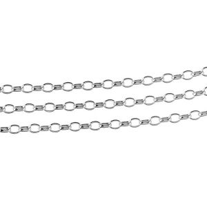 Srebrny łańcuszek w metrażu, ROLO OVAL 0,35X0,60