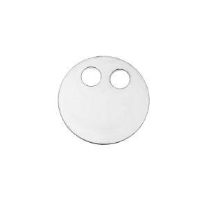 Zawieszka łącznik - celebrytka - blaszka okrągła*srebro AG 925*LK-0096 - 0,40 10,9x10,9 mm