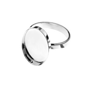 Pierścionek - miseczka owalna do żywicy*srebro AG 925*RING FMG 13x18 mm (M)