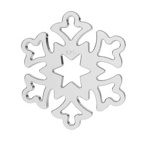 Zawieszka łącznik ażurowy - płatek śniegu*srebro AG 925*BL-0171 - 0,40 13,7x15,1 mm