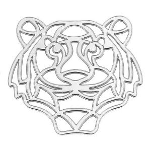 Zawieszka łącznik ażurowy - głowa tygrysa*srebro AG 925*LK-0505 - 0,50 16,8x18,4 mm