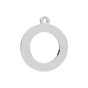 Zawieszka - blaszka okrągła z otworem*srebro AG 925*LK-0539 13x15 mm