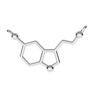 Zawieszka łącznik - wzór chemiczny - serotonina*srebro AG 925*ODL-00102 13,5x29 mm
