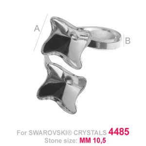 Podwójny pierścionek baza Twister fancy - OKSV 4485 MM 10,5 - DOUBLE RING ver.A