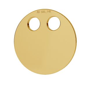 Okrągła blaszka celebrytka złoto 14K LKZ-00004 - 0,30 mm