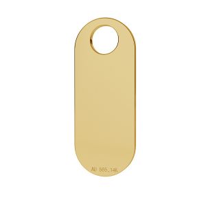 Owalna blaszka celebrytka złoto 14K LKZ-00019 - 0,30 mm