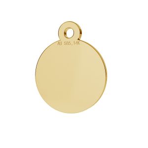 Okrągła blaszka złoto 14K LKZ-00021 - 0,30 mm