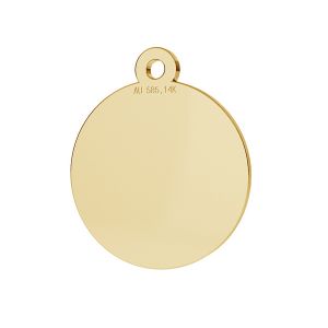 Okrągła blaszka złoto 14K LKZ-00022 - 0,30 mm