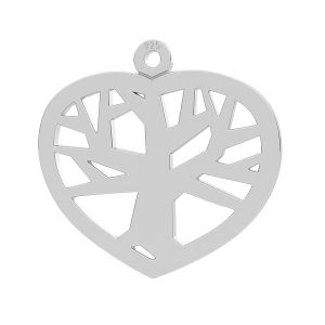 Zawieszka ażurowa - drzewo w sercu*srebro AG 925*LK-0753 - 0,50 17X18,1 mm