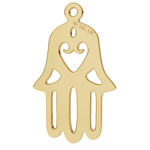 Hamsa, ręka Fatimy zawieszka złoto 14K BLZ-0083 - 0,30 mm