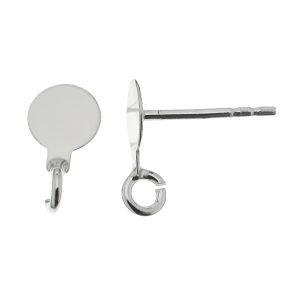Kolczyk sztyft z blaszką GWP i kółkiem do powieszania*srebro AG 925*GWP 16 6 mm