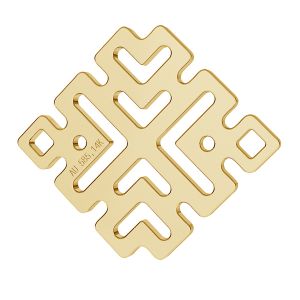 Grwcki wzór blaszka złoto 14K LKZ-00188 - 0,30 mm