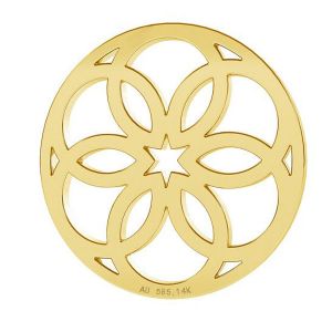 Zawieszka złota rozeta, złoto 14K, LKZ-00742 - 0,30