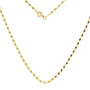 Złoty łańcuszek do celebrytek kawa blaszki 14K, SG-FBL 030 AU 585, 14K - 50 cm