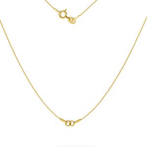 Złoty łańcuszek baza do naszyjników, zloto próby 585, SG-CHAIN 3 - (20+20 cm) AU 585 14K