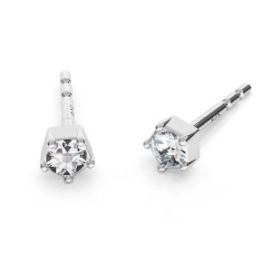 Kolczyki z 2 mm kryształem Swarovskiego, srebro 925, ODL-00467 KLS ver.2