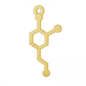 Dopamina zawieszka wzór chemiczny złoto 14K, LKZ-06063 - 0,30