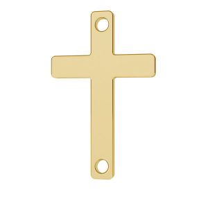Złota zawieszka łącznik - prosty krzyż