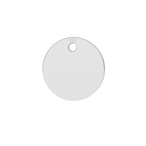 Okrągła blaszka zawieszka 10 mm ze srebra próby 925, LKM-2013