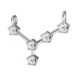 Zawieszka łącznik - znak zodiaku - rak z kryształami Swarovskiego*srebro AG 925*CON 2 ODL-00651 15,8x19 mm