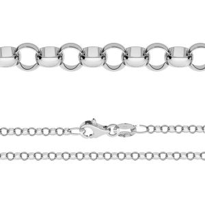 Łańcuszek typu Rolo z zamkiem*srebro AG 925*ROLO 055 ver.3,30 (40 cm)