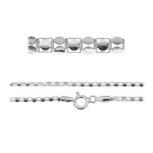 Łańcuszek typu Coreana płaszczona z zamkiem*srebro AG 925*CORP 1,4 38-75 cm