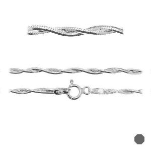 Łańcuszek typu Snake - plecionka z zamkiem*srebro AG 925*PLE SN 025 DC8L 2S (45 cm)