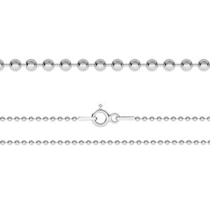 Łańcuszek typu kulkowego z zamkiem*srebro AG 925*CPL 1,0 45 cm