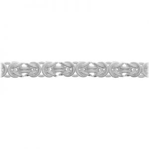 Łańcuszek ręcznie składany - Bizantyna z zamkiem*srebro AG 925*BIZ 0,85x2,90 (45 cm)