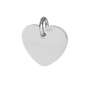 Zawieszka - blaszka w kształcie serca do grawerowania*srebro AG 925*J-LKM-2010 - 0,80 10x11 mm