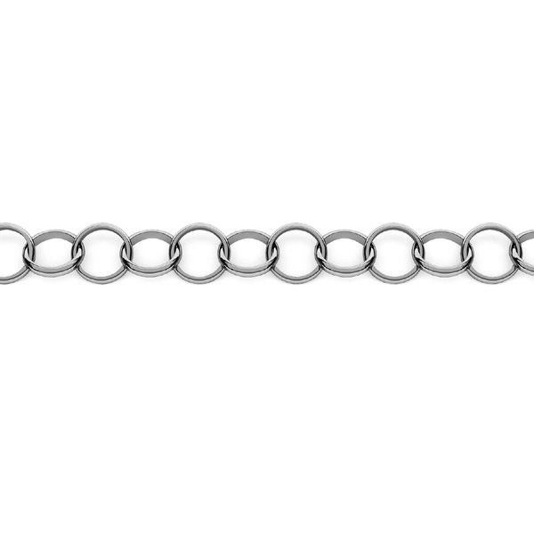 Łańcuszek metraż ręcznie składany - okrągła soczewka*srebro AG 925*SOK 1x6,8 mm