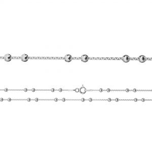 Łańcuszek typu Ankier kulkowy z zamkiem*srebro AG 925*A 030 PL 2,0 1x2 45 cm