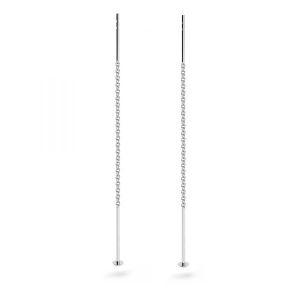 Kolczyk przewlekany z 3 mm miseczką*srebro AG 925*KLA-41 80 mm (A 030)