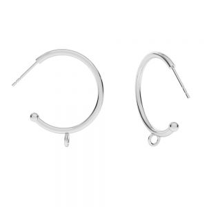 Kolczyk sztyft do podwieszania - półpierścień z kulką 3mm*srebro AG 925*CON 1 KLK-440 25,5x26 mm