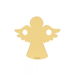 Złota zawieszka łącznik - anioł*złoto AU 585*LKZ14K-50095 - 0,30 13x13 mm