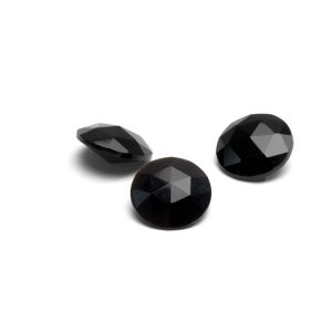 ROSECUT/ RIVOLI onyx czarny 12 MM GAVBARI, kamień półszlachetny