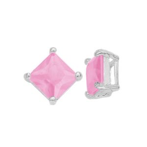 Koszyk z kwadratową cyrkonią - Rose*srebro AG 925*CK Rose 6x6 mm