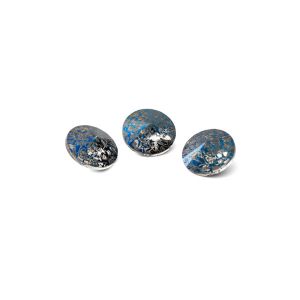 Okrągłe kryształy 6mm, RIVOLI 6 MM GAVBARI METALIC BLUE PATINA