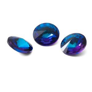 Okrągły kryształ 12mm, RIVOLI 12 MM GAVBARI SHIMMER BLUE
