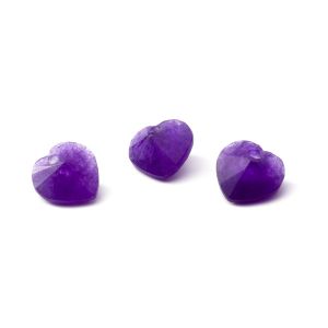 SERCE ametystowy jadeit 10 MM GAVBARI, kamień półszlachetny