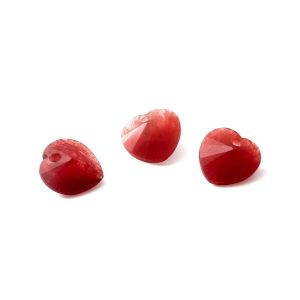SERCE czerwony jadeit 10 MM GAVBARI, kamień półszlachetny