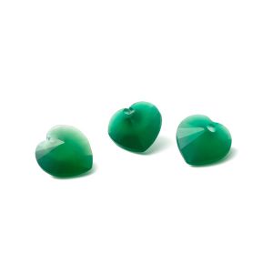 SERCE ciemno zielony jadeit 10 MM GAVBARI, kamień półszlachetny