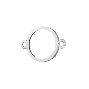 Okrągła zawieszka łącznik - oprawa do kamieni i kryształów GAVBARI migdał*srebro AG 925*ODL-00894 11x23 mm