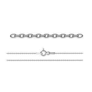 Rodowany łańcuszek typu ankier z zamkiem*srebro AG 925*A 030 45 cm