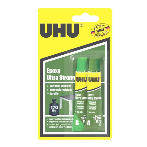 Klej epoksydowy dwuskładnikowy - UHU Epoxy Ultra Strong 20 ml*GLUE 10