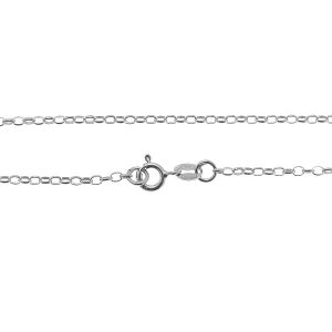 Łańcuszek typu Rolo z zamkiem*srebro AG 925*ROLO OVAL 0,35X0,60 45 cm