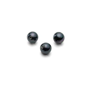 Okrągłe hodowane perły czarne muszlowe 6 mm z otworem przelotowym, GAVBARI PEARLS 2H